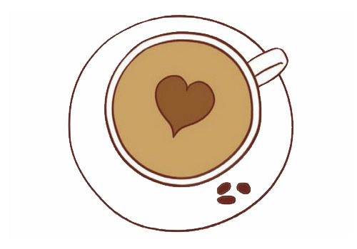 咖啡简笔画大图
