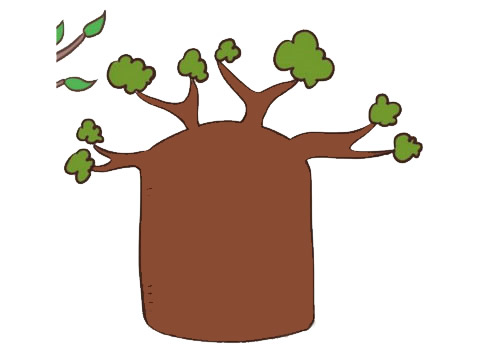 面包树简笔画图片大全作品五