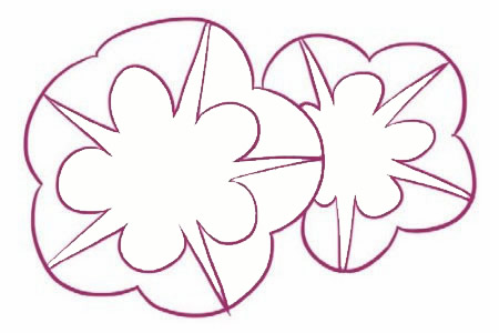 喇叭花简笔画图片步骤二