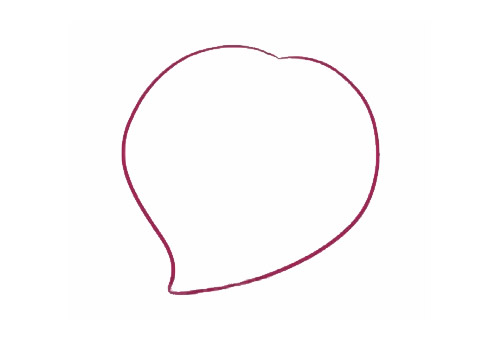 水蜜桃简笔画图片步骤一