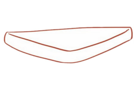 三明治简笔画图片步骤一