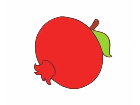 石榴简笔画图片