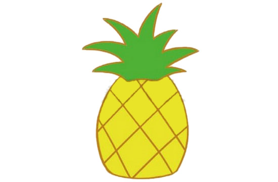 菠萝简笔画图片