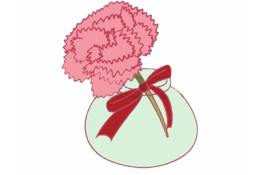 康乃馨简笔画图片