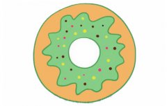 卡通甜甜圈简笔画的画法及图片大全