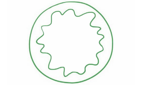 甜甜圈简笔画图片