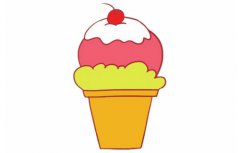 冰激凌简笔画的画法及图片大全