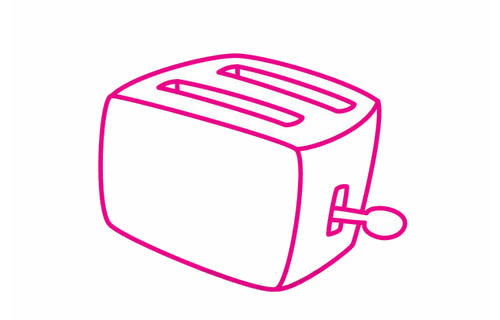 多士炉简笔画完成图