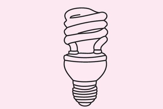 灯泡简笔画图片