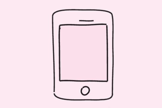 手机简笔画图片