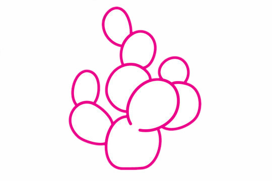 仙人球简笔画图片