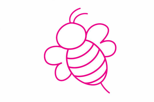 蜜蜂简笔画图片