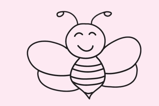 蜜蜂简笔画图片