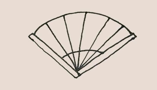 扇子简笔画步骤图