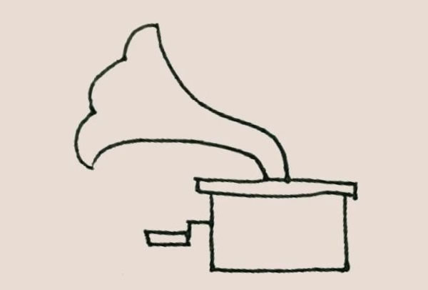 留声机简笔画