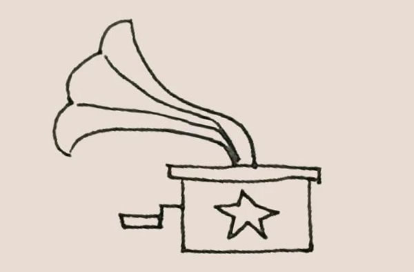 留声机简笔画
