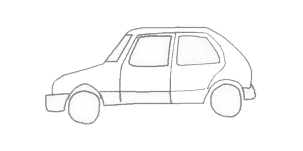 出租车简笔画图片