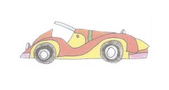 跑车简笔画的画法步骤图