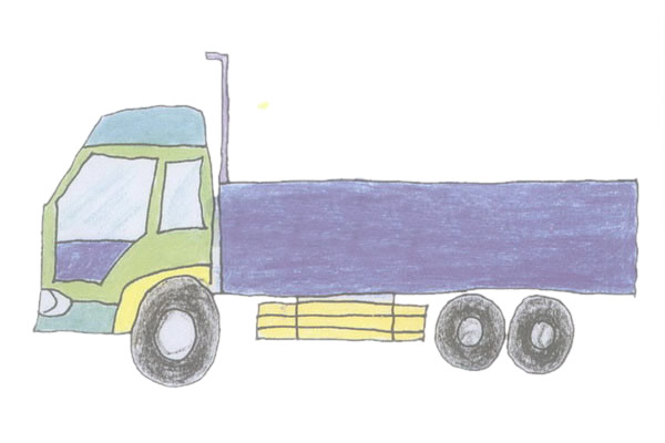 卡车简笔画图片