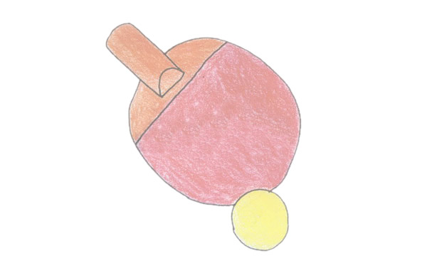 乒乓球简笔画图片