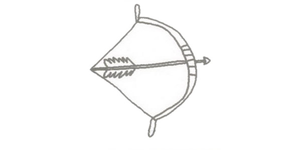 弓箭简笔画图片