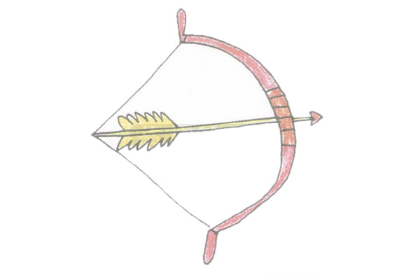 弓箭简笔画图片