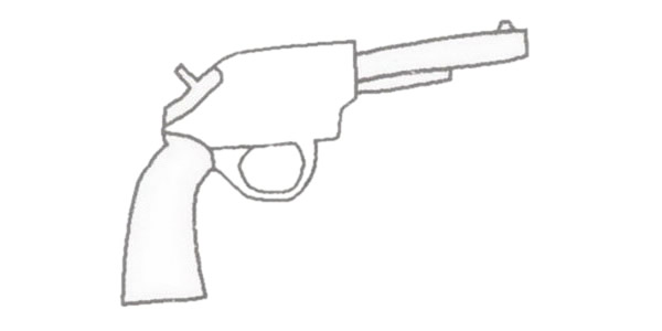 左轮手枪简笔画图片