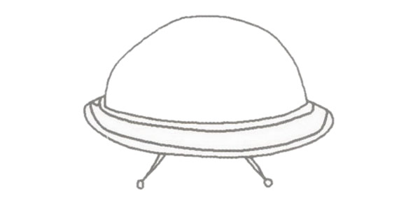 飞碟简笔画图片