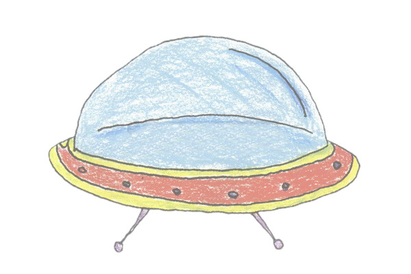 飞碟简笔画图片