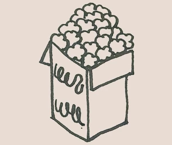 爆米花简笔画图片