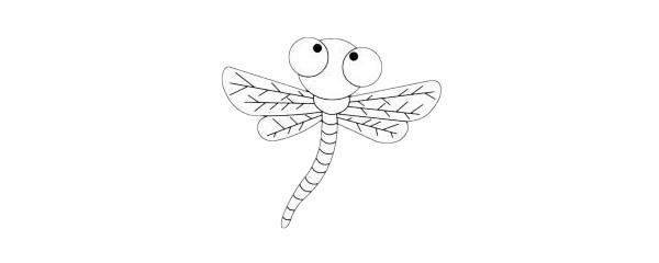 卡通蜻蜓简笔画图片