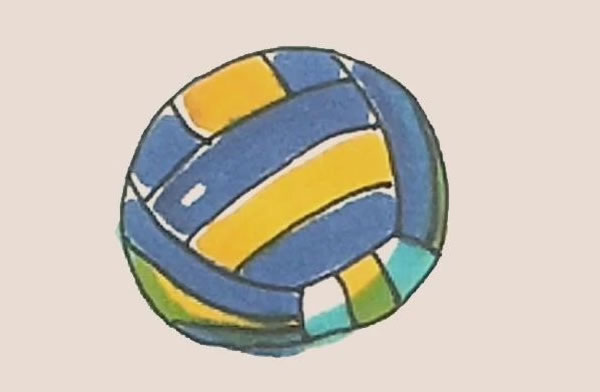排球简笔画图片
