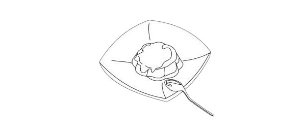 布丁简笔画图片