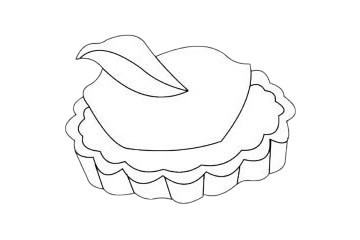 蛋挞简笔画图片