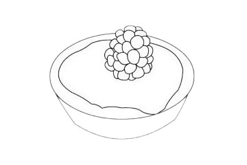 蛋挞简笔画图片