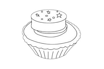 蛋挞简笔画图片