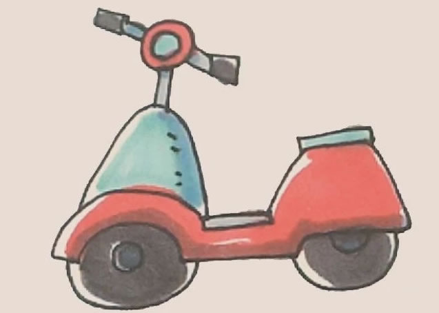 电动车简笔画图片