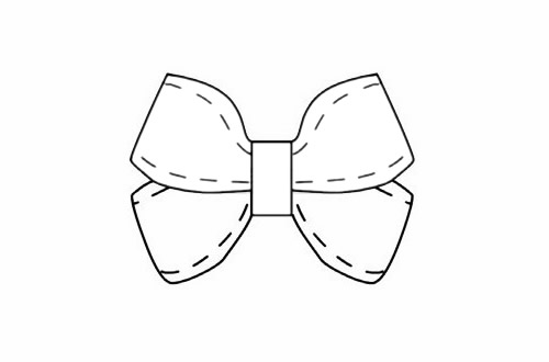 蝴蝶结简笔画图片