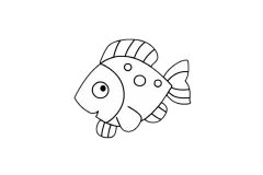 热带鱼简笔画步骤教程及图片大全