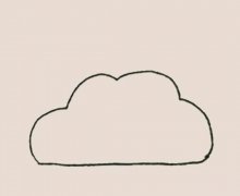 彩虹云简笔画彩色画法