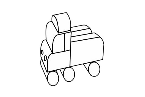 积木简笔画完成图