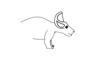 戟龙简笔画图片步骤二