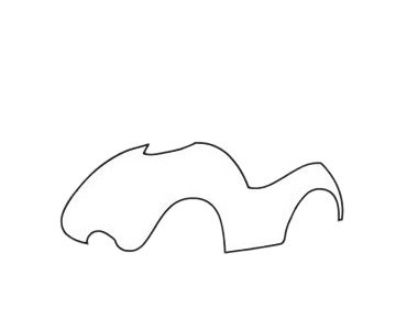 扭扭车简笔画图片步骤一