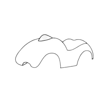 扭扭车简笔画图片步骤二