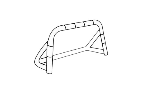 足球门简笔画图片步骤四