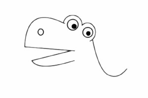 似鳄龙简笔画图片步骤二