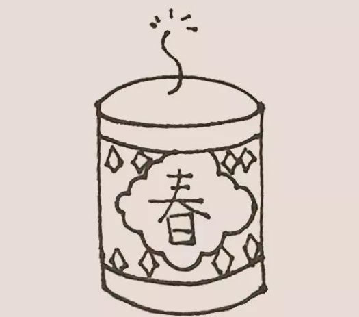 炮仗简笔画
