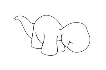 沱江龙简笔画图片步骤一