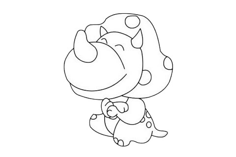 三角龙简笔画图片大全作品四