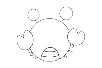 螃蟹简笔画图片